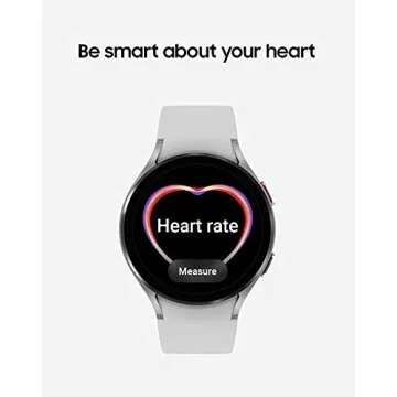 SAMSUNG Galaxy Watch 4 44mm Smartwatch with ECG Monitor Tracker for Health, Fitness, Running, Sleep Cycles, GPS Fall Detection, Bluetooth, US Version, Silver