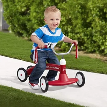 Radio Flyer Scoot-About, Toddler Ride On Toy, Kids Ride On Toy for Ages 1-3, 23.5" Large x 14.5" W x 16.5" H