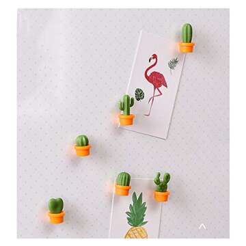 TabEnter Decorative Refrigerator Magnets, Perfect Fridge Magnets for House Office Personal Use (12Pcs Cactus)
