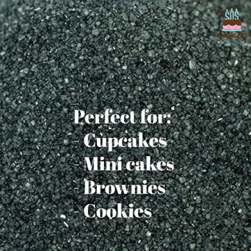 Sanding Sugar Black for Stunning Desserts 16 Oz