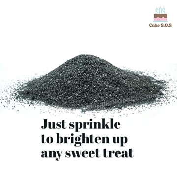 Sanding Sugar Black for Stunning Desserts 16 Oz
