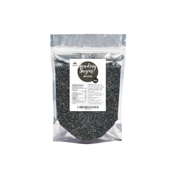 Sanding Sugar Black for Stunning Desserts 16 Oz