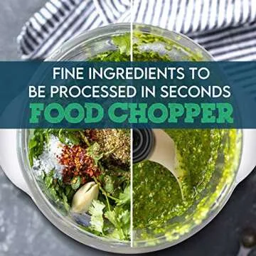 Electric Food Processor with Glass Bowl and Titanium Blades