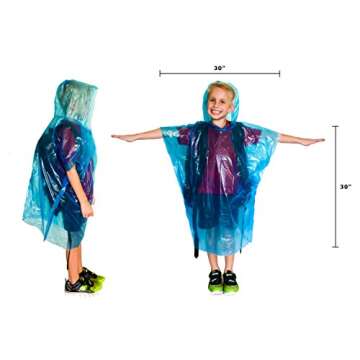 Lingito Family Rain Ponchos | Waterproof & Disposable