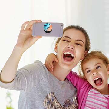 Weewooday 30 Phone Grip Holder with Double-Sided Sticker Phone Finger Expanding Stand Holder for Almost Cases Cases (Black, White)