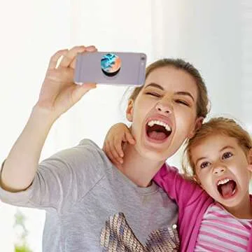 Weewooday 30 Phone Grip Holder with Double-Sided Sticker Phone Finger Expanding Stand Holder for Almost Cases Cases (Black, White)