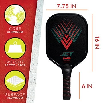 Franklin Sports Aluminum Pickleball Paddle - USA Approved