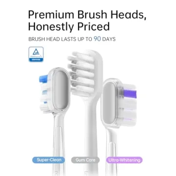 Laifen Wave Electric Toothbrush, Oscillation & Vibration Sonic Electric Toothbrush for Adults with App, 3 Brush Heads, IPX7 Waterproof Magnetic Rechargeable Travel Powered Toothbrush (ABS White)