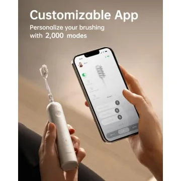 Laifen Wave Electric Toothbrush, Oscillation & Vibration Sonic Electric Toothbrush for Adults with App, 3 Brush Heads, IPX7 Waterproof Magnetic Rechargeable Travel Powered Toothbrush (ABS White)