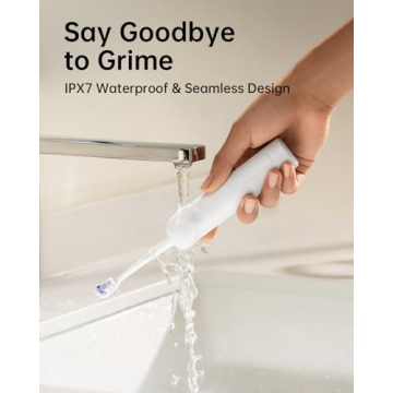 Laifen Wave Electric Toothbrush, Oscillation & Vibration Sonic Electric Toothbrush for Adults with App, 3 Brush Heads, IPX7 Waterproof Magnetic Rechargeable Travel Powered Toothbrush (ABS White)