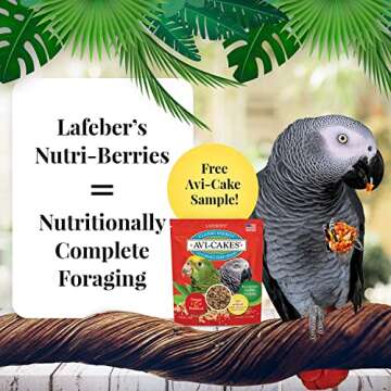 LAFEBER'S Nutri-Berries Pet Bird Food Variety Sampler Bundles, Made with Non-GMO and Human-Grade Ing...