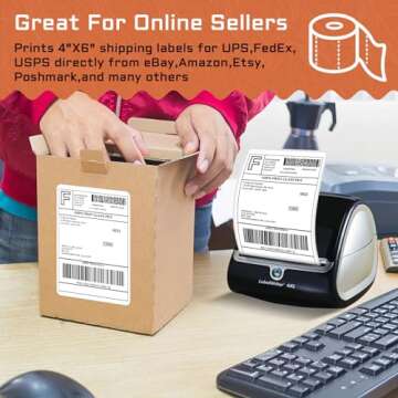 8 Rolls 4XL Direct Thermal Shipping Labels for DYMO 4XL