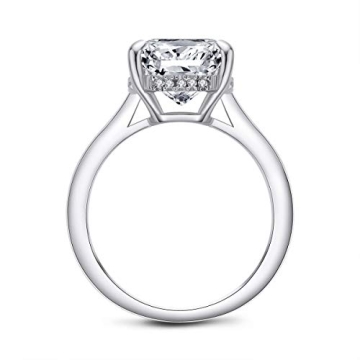 Elegant AINUOSHI 6 Carat Emerald Cut CZ Ring