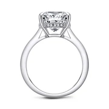 Elegant AINUOSHI 6 Carat Emerald Cut CZ Ring