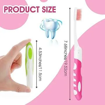 Ouligay Folding Portable Soft Toothbrushes for Travel
