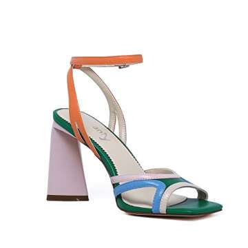 Vivianly Womens Chunky High Heel Strappy Sandals