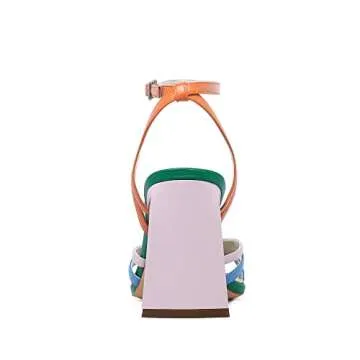 Vivianly Womens Chunky High Heel Strappy Sandals