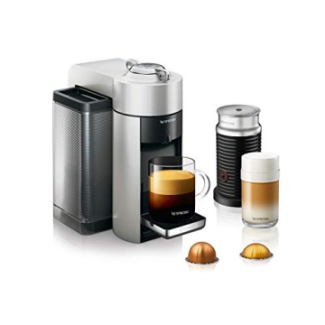 Nespresso Vertuo Coffee and Espresso Machine by De'Longhi in Piano Black with Frother