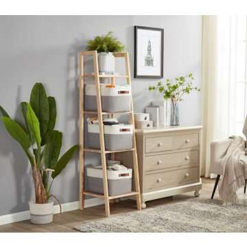 DECOMOMO Storage Bins Fabric Storage Baskets for Shelves, Linen Closet Organization Toys Nursery (Gr...