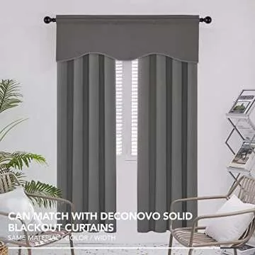 Deconovo Blackout Window Valance for Cozy Homes