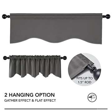Deconovo Blackout Window Valance for Cozy Homes