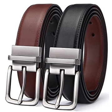 BULLIANT Men's Belt,Reversible Belt 1.25" For Gift Mens Casual Golf Dress pants shirts,One Reverse F...