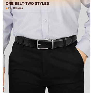 BULLIANT Men's Reversible Belt for Casual and Dress Wear