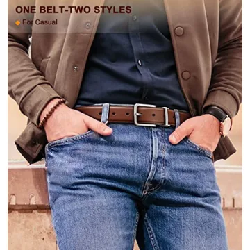 BULLIANT Men's Reversible Belt for Casual and Dress Wear