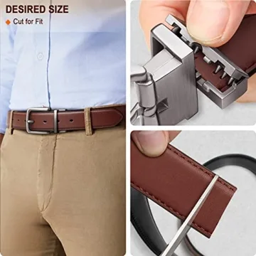 BULLIANT Men's Reversible Belt for Casual and Dress Wear