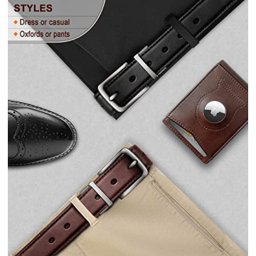 BULLIANT Men's Reversible Belt for Casual and Dress Wear