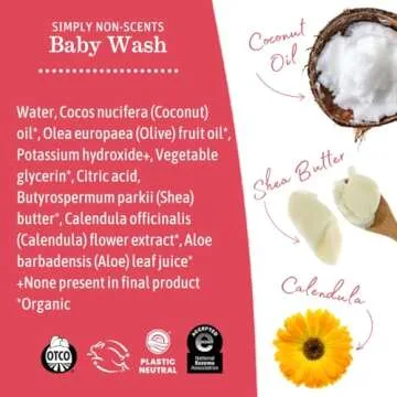 Gentle Organic Baby Wash - Earth Mama Non-Scents Soap