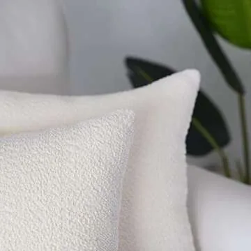 Artcest Decorative Boucle Square Throw Pillow Covers, 20x20