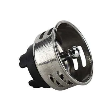 Keeney 878PC Stainless Steel Junior Duo Bar Sink Strainer with Basket, Fits 2-Inch or 2-1/2-Inch Openings, Polished Chrome