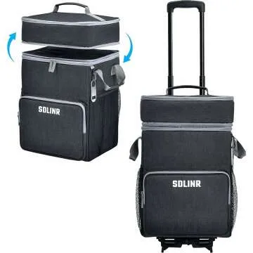 SDLINR 72-Can Rolling Cooler: Insulated Beach & Outdoor Travel Bag