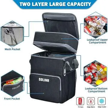 72-Can Insulated Rolling Cooler for Outdoor Adventures