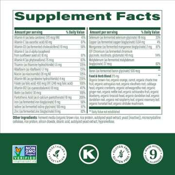 MegaFood Womens Multivitamin One Daily - Multivitamin for Women - Vitamin C, Vitamin D, Iron & B Vitamins - Bone, Energy Metabolism & Immune Support - Vegetarian, GlutenFree - 90 Tablets, 90 Servings