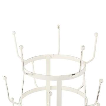DII Metal Kitchen Storage Collection 3-Tier Mug Tree Stand, 9.5x12.75, Antique White
