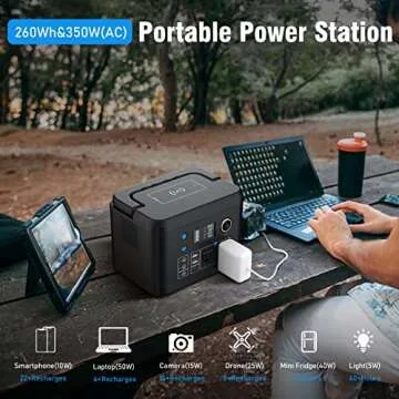 Portable Power Station 350W for Camping and Emergencies