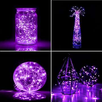 ER CHEN 33ft Purple Fairy Lights with Remote Control