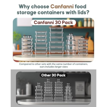 Canfanni 60 pcs Airtight Food Storage Containers Set
