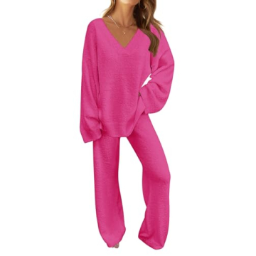 MEROKEETY Women’s Cozy Fuzzy Pajama Set for Winter Comfort