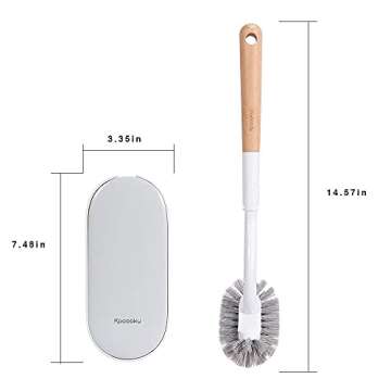 Kpoooku Toilet Brush | Curved Design & Wall-Mounted Set
