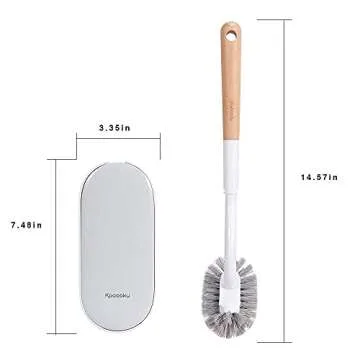 Kpoooku Toilet Brush | Curved Design & Wall-Mounted Set