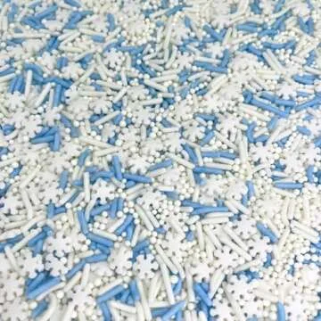 Manvscakes Gluten-Free Snowflake Sprinkles for Holiday Baking, 3 oz