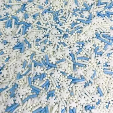 Manvscakes Natural Snowflake Edible Sprinkles, 3 oz