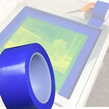 2"x36 Yards(108ft.) 72 Rolls Screen Printing Block Out Tape & Graphic Production Blue Tape Solvent and Water Resistant (Screenprinting Tape 2")