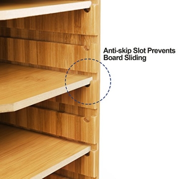 SONGMICS Bamboo Organizer 5 Shelves Eco-Friendly Design