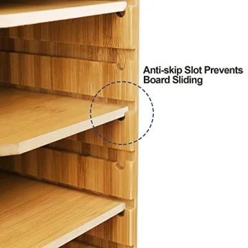 SONGMICS Bamboo Organizer 5 Shelves Eco-Friendly Design