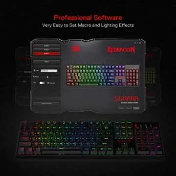 Redragon K582 RGB Mechanical Gaming Keyboard, 100% 104 Keys Standard Layout Gaming Keyboard with Double-Shot ABS Keycaps, Dynamic 16.8M RGB Backlit & Linear Red Switch, Redefine Software Supported