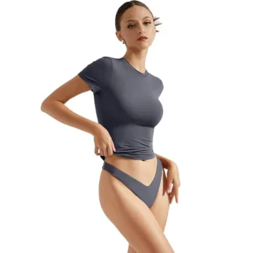 SUUKSESS Women's Buttery Soft Y2K Crop Tee - Fashion & Comfort